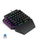 K700 44 Keys RGB Luminous Switchable Axis Gaming One-Handed Keyboard, Cable Length: 1m(Blue Shaft)