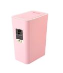 Household Rectangular Press Type 12 Liter Living Room Covered Sorting Plastic Trash Can with Cover Lip(Pink)