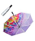 Illustrator Tri-Folding Umbrella Titanium Silver Glue Anti-Ultraviolet Folding Umbrella(Manual Yan Ran)