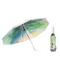 3021 Automatic Rain And Sun Dual-Purpose Umbrella Sun-Proof And Anti-Rebound Folding Umbrella(Illusion Green)