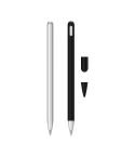 2 Sets 3 In 1 Stylus Silicone Protective Cover + Two-Color Pen Cap Set For Huawei M-Pencil(Black)