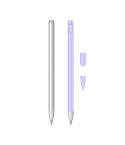 2 Sets 3 In 1 Stylus Silicone Protective Cover + Two-Color Pen Cap Set For Huawei M-Pencil(Lavender Purple)