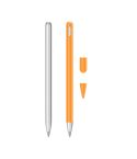 2 Sets 3 In 1 Stylus Silicone Protective Cover + Two-Color Pen Cap Set For Huawei M-Pencil(Orange)