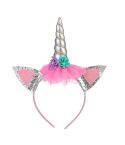 Cartoon Headband Children Birthday Festival Party Hair Accessories(Silver 1)