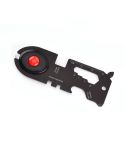 8 In 1 Stainless Steel Multi-Function Tool Card Camping Survival Card With Light(Black)