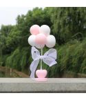 6 PCS Car Ornaments Love Balloon Personality Macaron Color Car Ornament(Pink White)