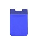 Stretch Lycra Mobile Phone Back Sticker Card Holder Phone Back Wallet Bus Bank Card Holder(Deep Blue)