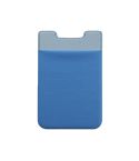 Stretch Lycra Mobile Phone Back Sticker Card Holder Phone Back Wallet Bus Bank Card Holder(Water Blue)