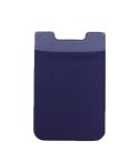 Stretch Lycra Mobile Phone Back Sticker Card Holder Phone Back Wallet Bus Bank Card Holder(Dark Blue)