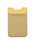 Stretch Lycra Mobile Phone Back Sticker Card Holder Phone Back Wallet Bus Bank Card Holder(Gold)