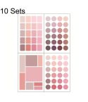 10 Sets YZCSBQ Multifunctional Color Label Sticker Index Sticky Note(Pink)