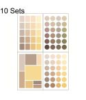 10 Sets YZCSBQ Multifunctional Color Label Sticker Index Sticky Note(Yellow)