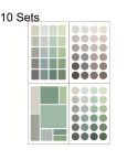 10 Sets YZCSBQ Multifunctional Color Label Sticker Index Sticky Note(Green)