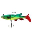 5 PCS Fish-Bait Road Sub-Bait Lead Fish With Single Hook And Three Anchor Hook Bait, Specification: 8cm 14g(Transparent Green)