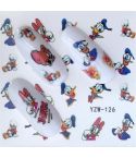 10 PCS Summer Colorful Nail Sticker Water Transfer Nail Decorations(YZW-126)