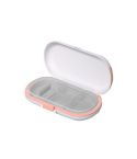 HW073 Portable Cut Medicine Large-capacity Pill Box Compartment Sealed Small Pill Box(Pink)