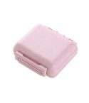 JS0018 Wheat Portable Sealed Pill Box with 6 Compartments For Pill Health Care Box(Pink)