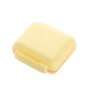 JS0018 Wheat Portable Sealed Pill Box with 6 Compartments For Pill Health Care Box(Solid Yellow)