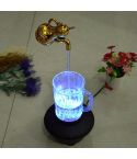Magic Colorful Water Cup Light Imitation Flowing Water Hanging Decorative Ornaments, EU Plug(Kettle)
