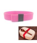Lunch Box Straps High Elastic Double-Layer Fixed Paste Belt (Pink)