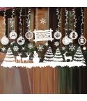 Christmas Decoration Window Stickers Wall Stickers Shopping Mall Supermarket Window Decoration(White 813)