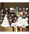 Christmas Decoration Window Stickers Wall Stickers Shopping Mall Supermarket Window Decoration(White 815)