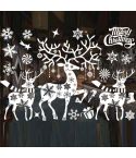Christmas Decoration Window Stickers Wall Stickers Shopping Mall Supermarket Window Decoration(White A57)