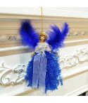 Christmas Tree Angel Girl Decorations Closet Decoration Small Pendant(Blue)