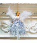 Christmas Tree Angel Girl Decorations Closet Decoration Small Pendant(Silver)