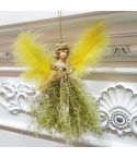 Christmas Tree Angel Girl Decorations Closet Decoration Small Pendant(Gold)