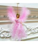 Christmas Tree Angel Girl Decorations Closet Decoration Small Pendant(Pink)