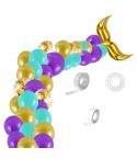 5011 Birthday Party Decoration 12 Inch Mermaid Tail Latex Balloon Set(Gold)