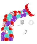 5011 Birthday Party Decoration 12 Inch Mermaid Tail Latex Balloon Set(Red)