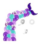 5011 Birthday Party Decoration 12 Inch Mermaid Tail Latex Balloon Set(Purple)