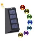 2 PCS N771 Solar Wall Light Up And Down Lights Outdoor Wall Lights Garden Light(Colorful Light)