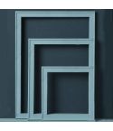 3 in 1 Different Sizes Morandi Color Wooden Photo Frame Series Color Spray Paint Photo Props Photography Background Ornaments(Normal  Blue)