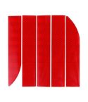 5 Sets Car Trunk Reflective Decorative Strip Anti-Scratch Car Tail Warning Decorative Stickers(Red)