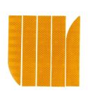 5 Sets Car Trunk Reflective Decorative Strip Anti-Scratch Car Tail Warning Decorative Stickers(Yellow)