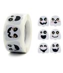 Halloween Ghost Emoticon Stickers Children Gift Decoration Food Sealing Stickers, Size: 25x25mm(K-128)