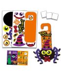 1 Sets Children Cartoon Halloween Decoration Door Hanging Stickers Holiday DIY Game Emoticons(Spider)
