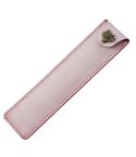 Cowhide Pencil Case Personalized Retro Handmade First Layer Cowhide Pen Case(Fog Wax Pink)
