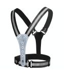 LED Reflective Vest High Stretch Outdoor Reflective Vest Traffic Safety Reflective Clothing(Black)