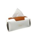 SJM0041 Car PU Paper Tissue Box Hotel Napkin Paper Box Toilet Paper Box(White)