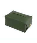 2 PCS Car Leather Tissue Box Home Paper Towel Storage Box(Army Green)
