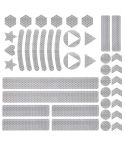 Motorcycle Bicycle broach Reflective Sticker Children Balance Scooter Luminous Sticker(Triangular White)
