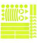 Motorcycle Bicycle broach Reflective Sticker Children Balance Scooter Luminous Sticker(Triangular Fluorescent Yellow)