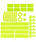Motorcycle Bicycle broach Reflective Sticker Children Balance Scooter Luminous Sticker(Five-angle Star Fluorescent Yellow)