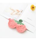 Fruit Plush Eye Mask Cute Soft Girl Sleep Blackout Eye Mask(Strawberry)