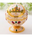 Metal Globe Ashtray With Lid Holiday Gift Tea Table Decoration(Phnom Pencasting Castle)