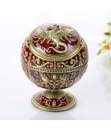 Metal Globe Ashtray With Lid Holiday Gift Tea Table Decoration(Dragon Ancient Copper)